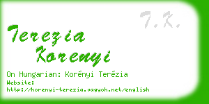 terezia korenyi business card
