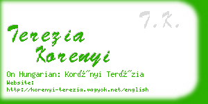 terezia korenyi business card